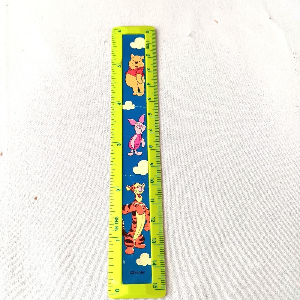 VTG Disney Winnie the Pooh Ruler Piglet Tigger‎ Green School Office Stationery